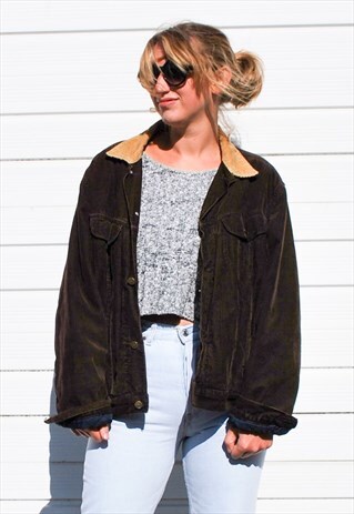 VINTAGE LEE CORD PADDED DENIM JACKET