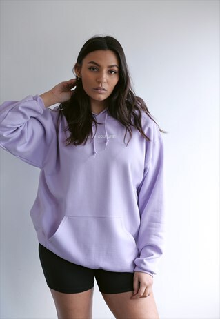 LILAC/WHITE LOGO HOODIE