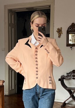 Vintage Peach Crop Women's Blazer