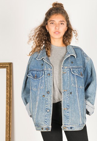 VINTAGE 80S TOMMY HILFIGER DENIM JACKET / R141