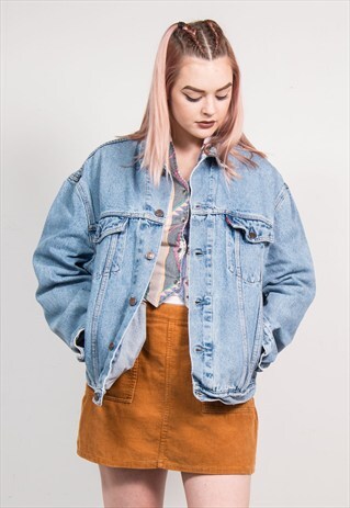 VINTAGE 90'S BLUE FADED WASH DENIM LEVI'S JACKET