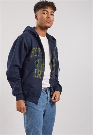 VINTAGE CHAMPION NOTRE DAME ZIP-UP HOODIE
