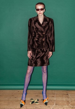 VINTAGE DOUBLE-BREASTED SCHOOL TEACHER SUIT / CO-ORDINATES