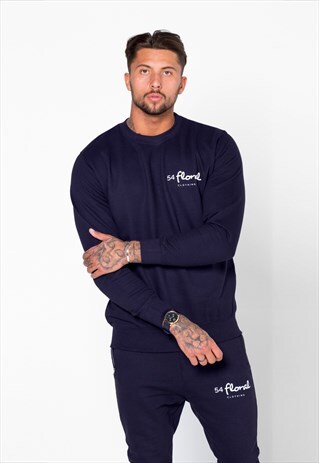 54 FLORAL MINI CORE JUMPER SWEATER - NAVY BLUE