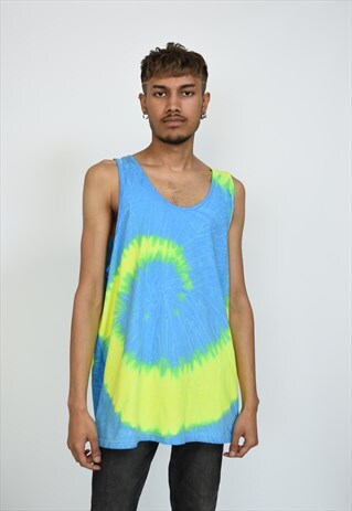 VINTAGE TIE DYE FESTIVAL VEST