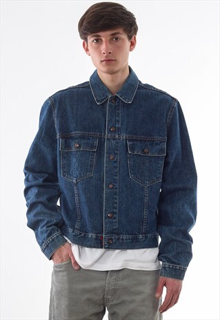 VINTAGE DOLCE & GABBANA DENIM TRUCKER 90S BLUE JEANS