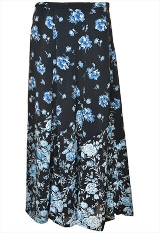 BEYOND RETRO VINTAGE FLORAL PRINT SKIRT - M