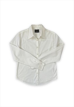 Womens Vintage Fendi top plain white shirt button up