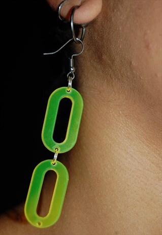 00 ACRYLIC EARRINGS,YELLOW (BY,OLIVIA GALLUPOVA)
