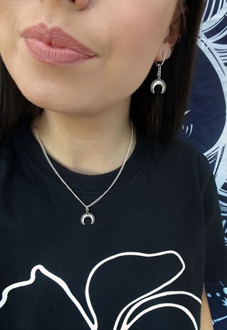 CRESCENT CHARM NECKLACE