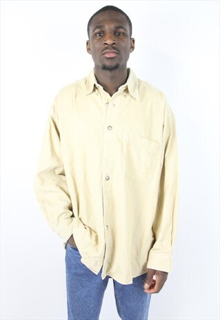 VINTAGE CORD 90'S BEIGE SHIRT