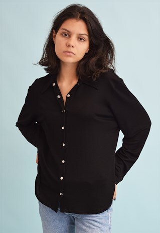 90'S RETRO OVERSIZED MINIMALIST GRUNGE STRETCH SHIRT TOP