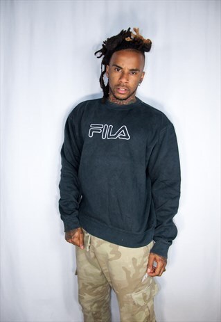 BLACK FILA VINTAGE SWEATSHIRT