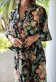 LEOPARD PRINTED KIMONO - LONG 