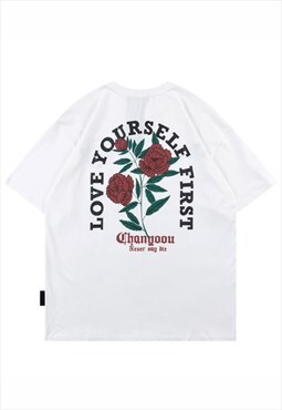 Kalodis rose letter print T-shirt