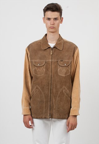 VINTAGE BROWN REPLAY CORDUROY SUEDE JACKET