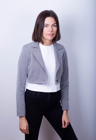 REWORKED CROPPED GREY BLAZER