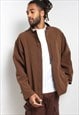 VINTAGE NAUTICA FLEECE LINED JACKE BROWN