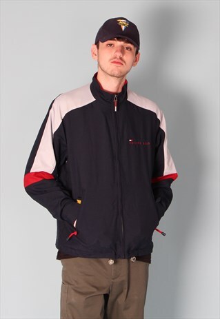 TOMMY HILFIGER NAVY LIGHTWEIGHT SAILING GEAR JACKET