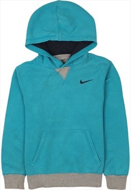 Vintage 90's Nike Hoodie Swoosh Pullover Blue Medium