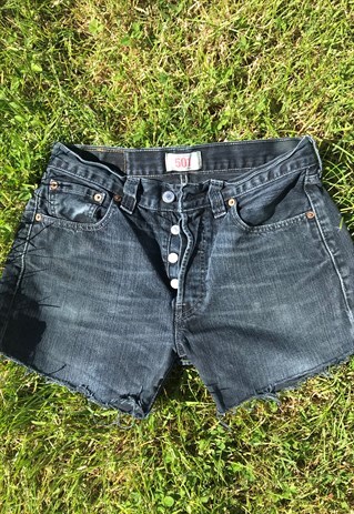 VINTAGE 80'S 501 BUTTON FLY HIGH RISE LEVI SHORTS