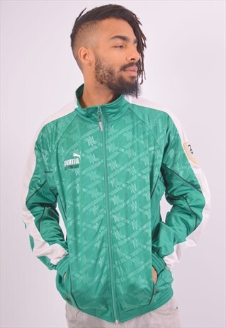 VINTAGE PUMA TRACKSUIT TOP JACKET GREEN
