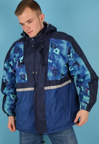 VINTAGE WINDBREAKER JACKET IN MULTI NJ542