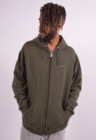 NIKE MENS VINTAGE HOODIE SWEATER XL KHAKI 90S