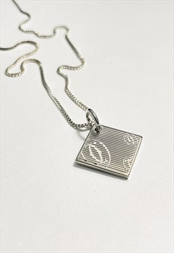 Cartier Silver Plated Pendant on Chain/Necklace