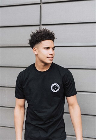 ESSENTIALS EMBLEM - BLACK TEE