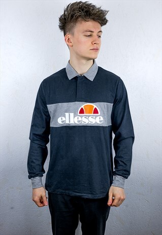 VINTAGE ELLESSE RUGBY POLO SHIRT