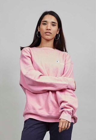 VINTAGE OVERSIZED PINK 80'S CHAMPION SWEATER