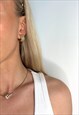 CHRISTIAN DIOR EARRINGS GOLD VINTAGE CLIP ON CUFF VINTAGE