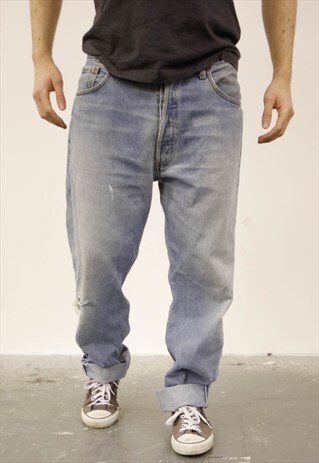 VINTAGE BLUE LEVI'S 501 PAINT JEANS