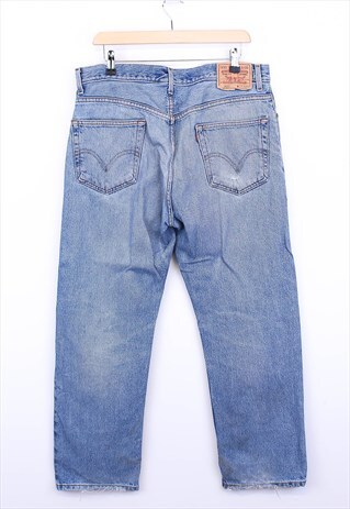 Vintage Levi's 505 Jeans Medium Washed Blue Denim With Logo