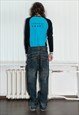 90'S VINTAGE SKATER BOY RELAXED CARGO JEANS IN FADED BLUE