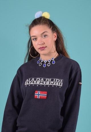 VINTAGE NAPAPIJRI BLACK SWEATSHIRT