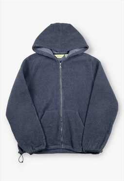Vintage eddie bauer zip fleece hoodie blue medium BV15534