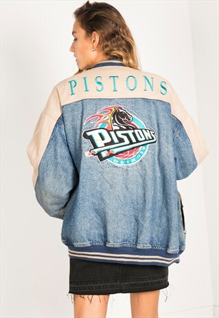 VINTAGE 80S LEE DENIM BOMBER JACKET /R022