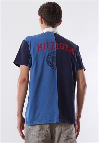 VINTAGE TOMMY HILFIGER 90S BLUE BLACK BIG LOGO