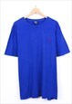 Vintage Ralph Lauren T Shirt Blue With Red Chest Logo 90s 