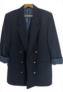Burberry wool blazer in navy blue wool size M