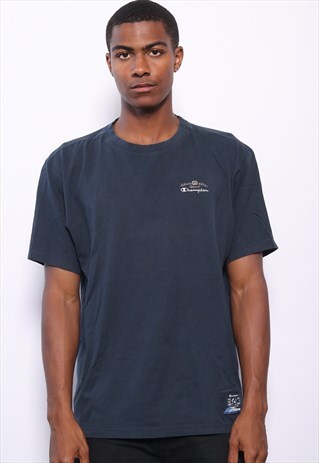 VINTAGE CHAMPION LOGO T-SHIRT NAVY BLUE