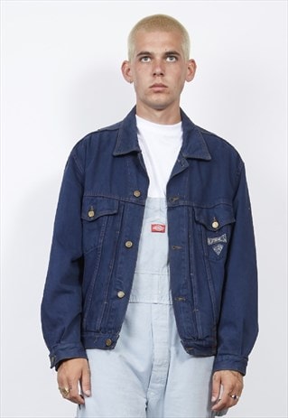 VINTAGE 80'S WAMPUM NAVY DENIM JACKET