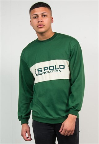 90'S SWEATSHIRT US POLO ASSOCIATION SPELL OUT