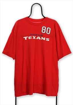Reebok NFL Vintage Red Houston Texans Sports TShirt Mens
