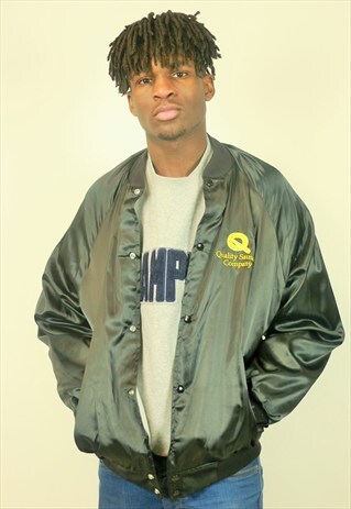 VINTAGE 90S SATIN BOMBER JACKET