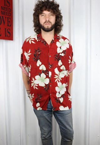 VINTAGE CRAZY PATTERN OVERSIZED SHORT SLEEVED SHIRT