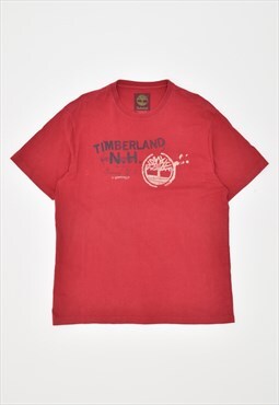 Vintage 90's Timberland T-Shirt Top Red