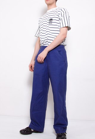 VINTAGE 90S LEVI'S BLUE WORKWEAR TROUSERS ID:7101